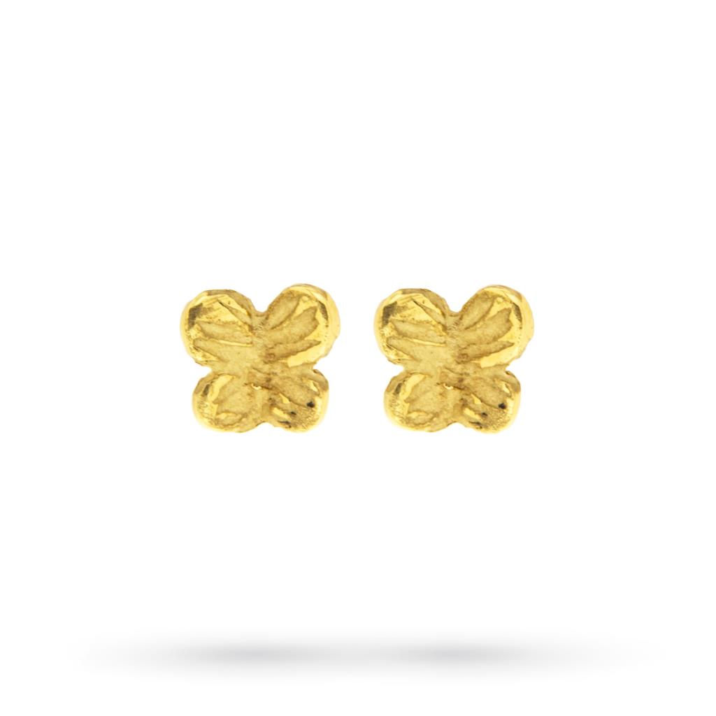 18kt yellow gold crafted butterfly earrings - QUAGLIA