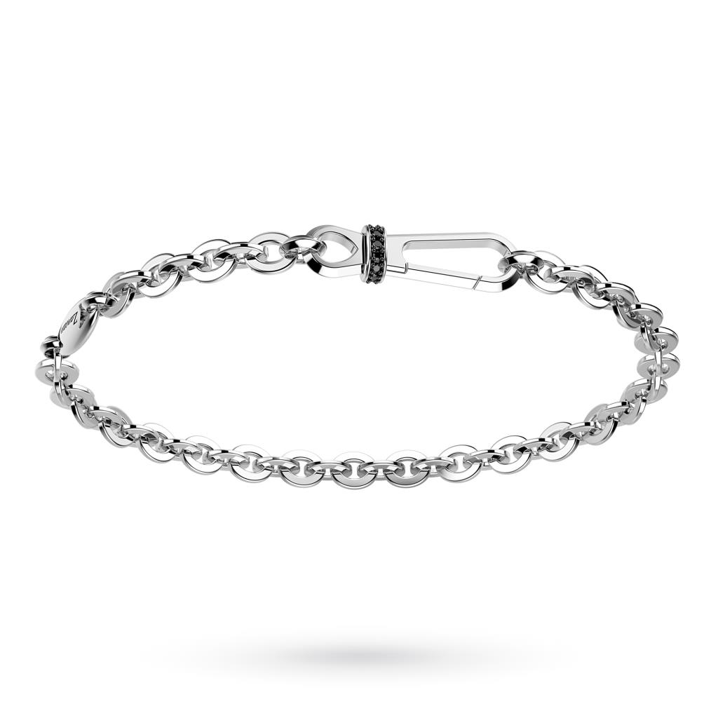 Zancan EXB602 bracelet in rolò knit silver with spinels - ZANCAN