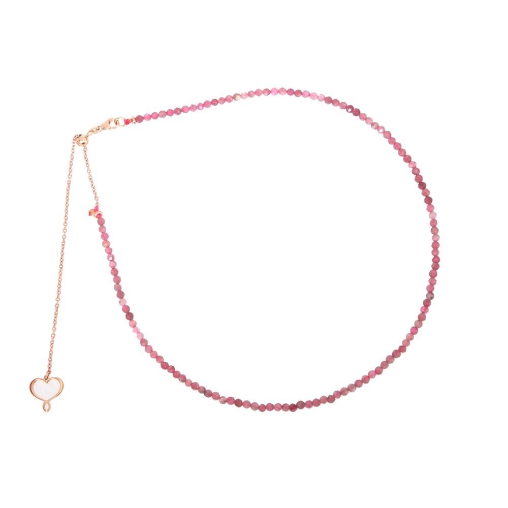 Pink tourmaline choker necklace Maman et Sophie GHISF2TO - MAMAN ET SOPHIE