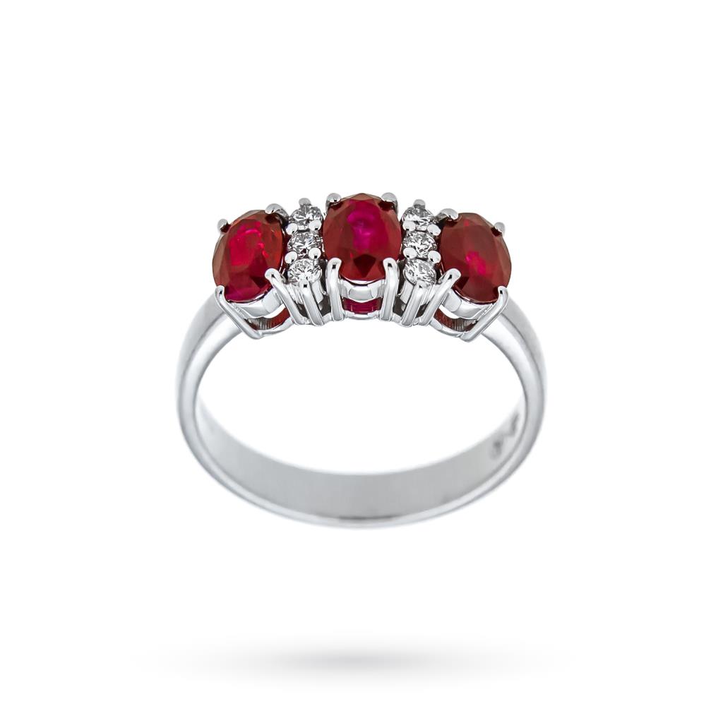 Trilogy ring rubies 1,30ct diamonds 0,12ct Mirco Visconti - MIRCO VISCONTI
