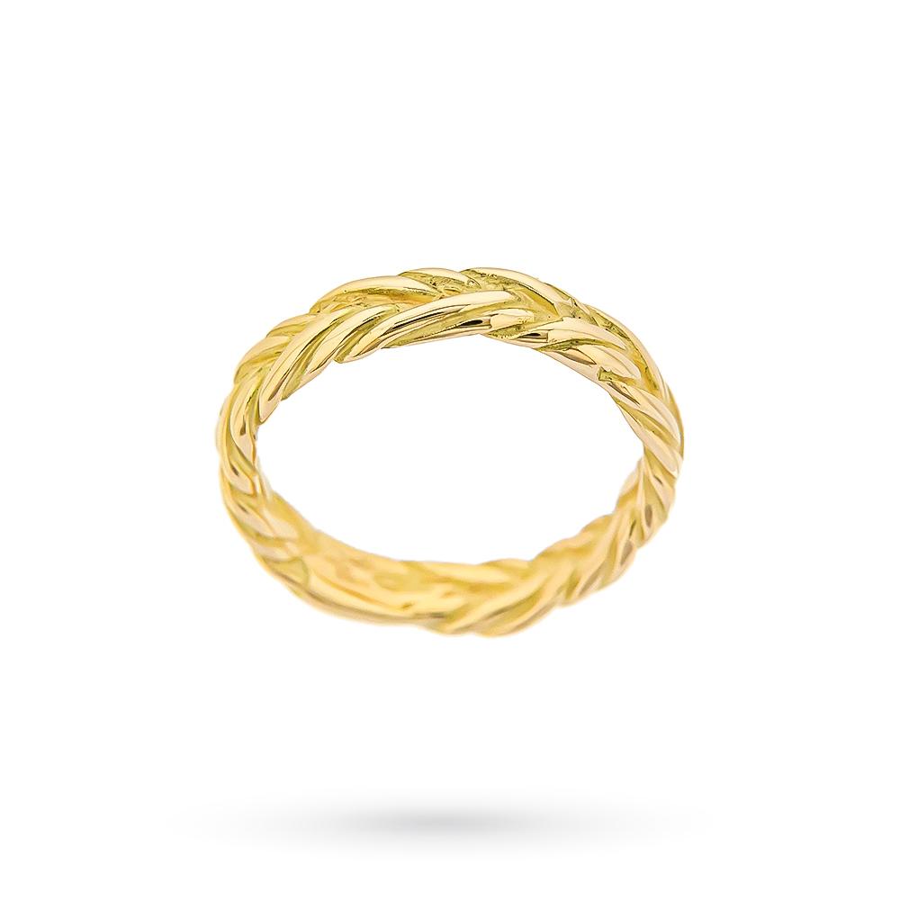 18kt yellow gold braided wire ring Luigi Quaglia - QUAGLIA