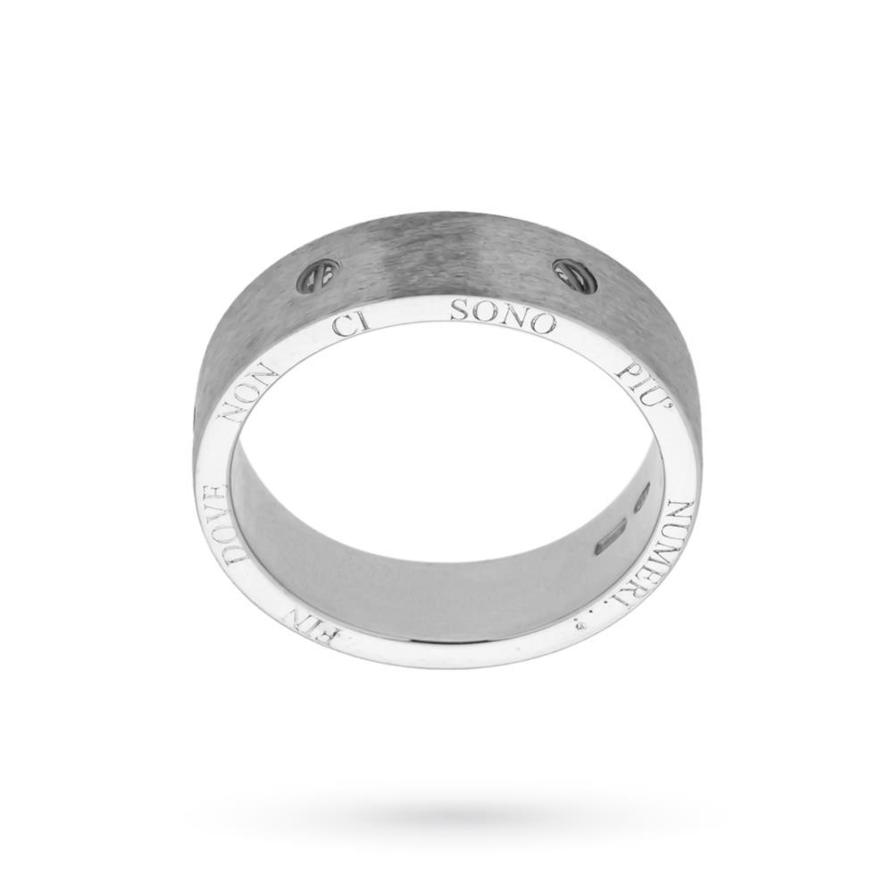 Men's band ring with screws in 925 sterling silver - CICALA