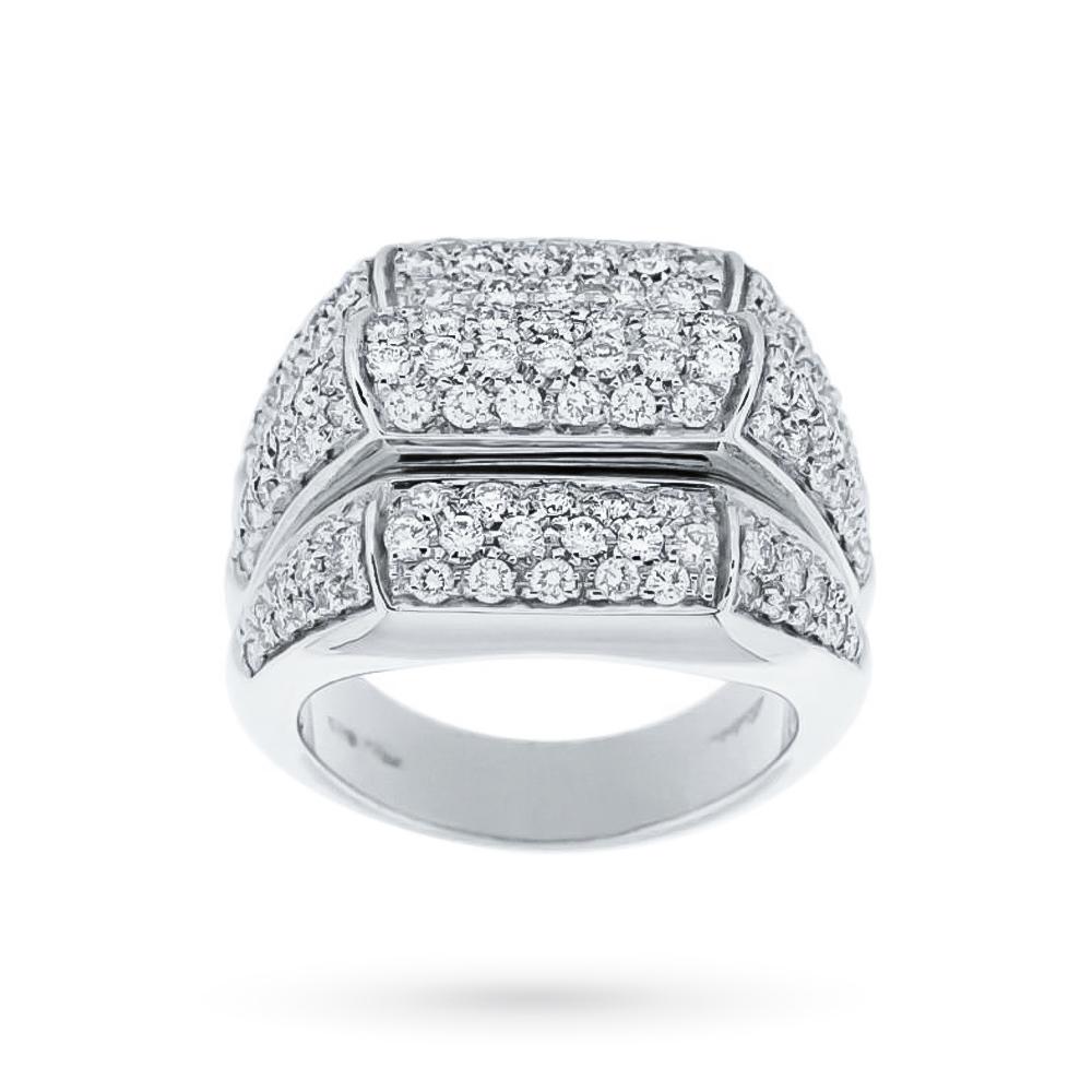 18kt white gold ring with diamonds 1,60ct - SALVINI