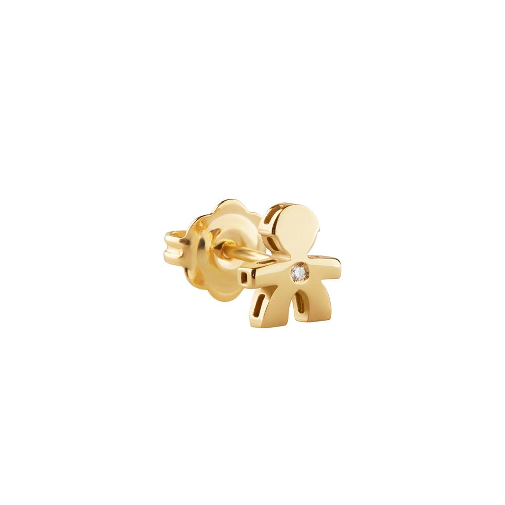 Mono orecchino leBebe LBB816 bimbo oro giallo diamante ct 0,005 - LE BEBE