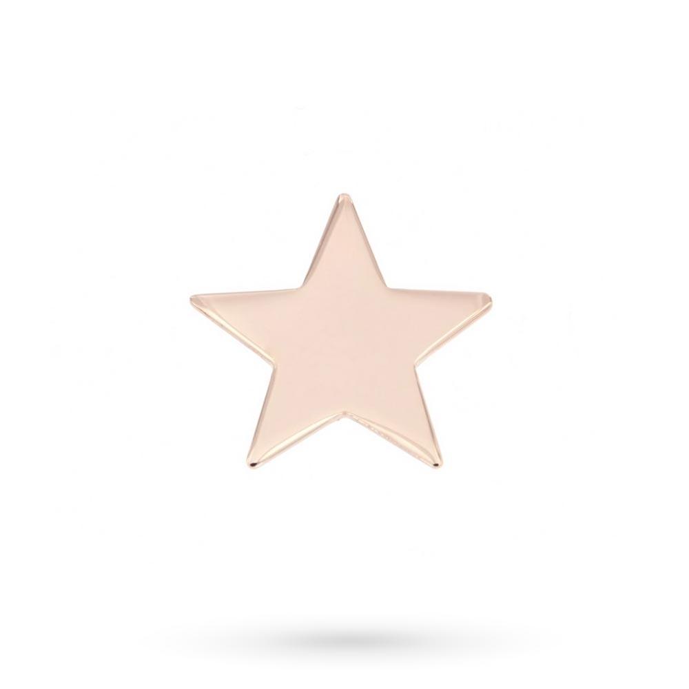 Orecchino singolo a lobo stella media argento rosa - MAMAN ET SOPHIE