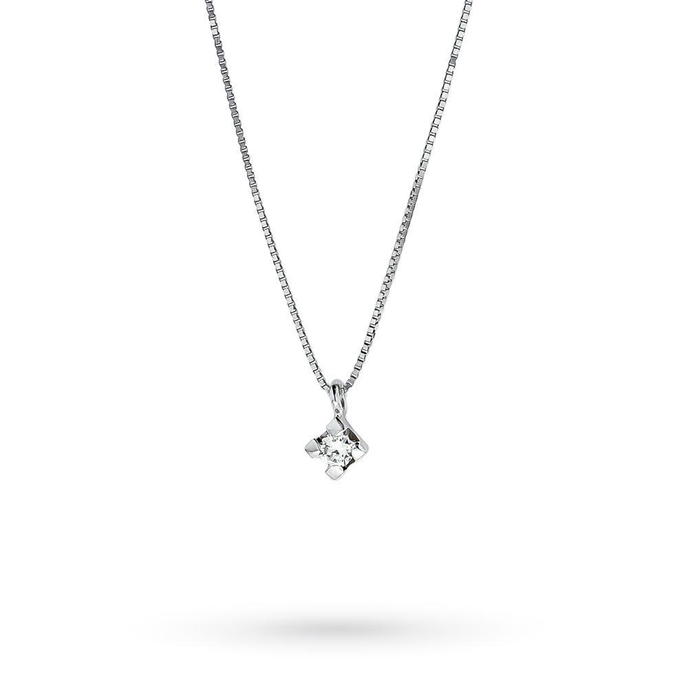 Diamond light point necklace 0.04 ct - QUAGLIA