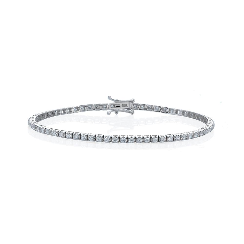White gold diamond tennis bracelet 0.67ct G SI1 - LELUNE