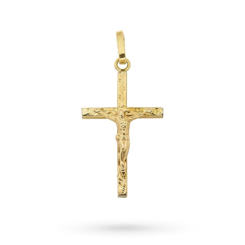 Croce oro giallo 18kt Gesù crocifisso - LUSSO ITALIANO