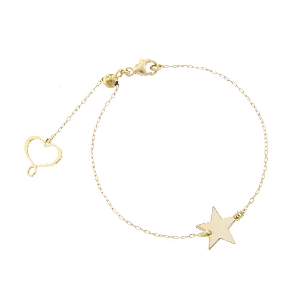 Bracciale catena stella piccola argento dorato BR00310PSGI - MAMAN ET SOPHIE