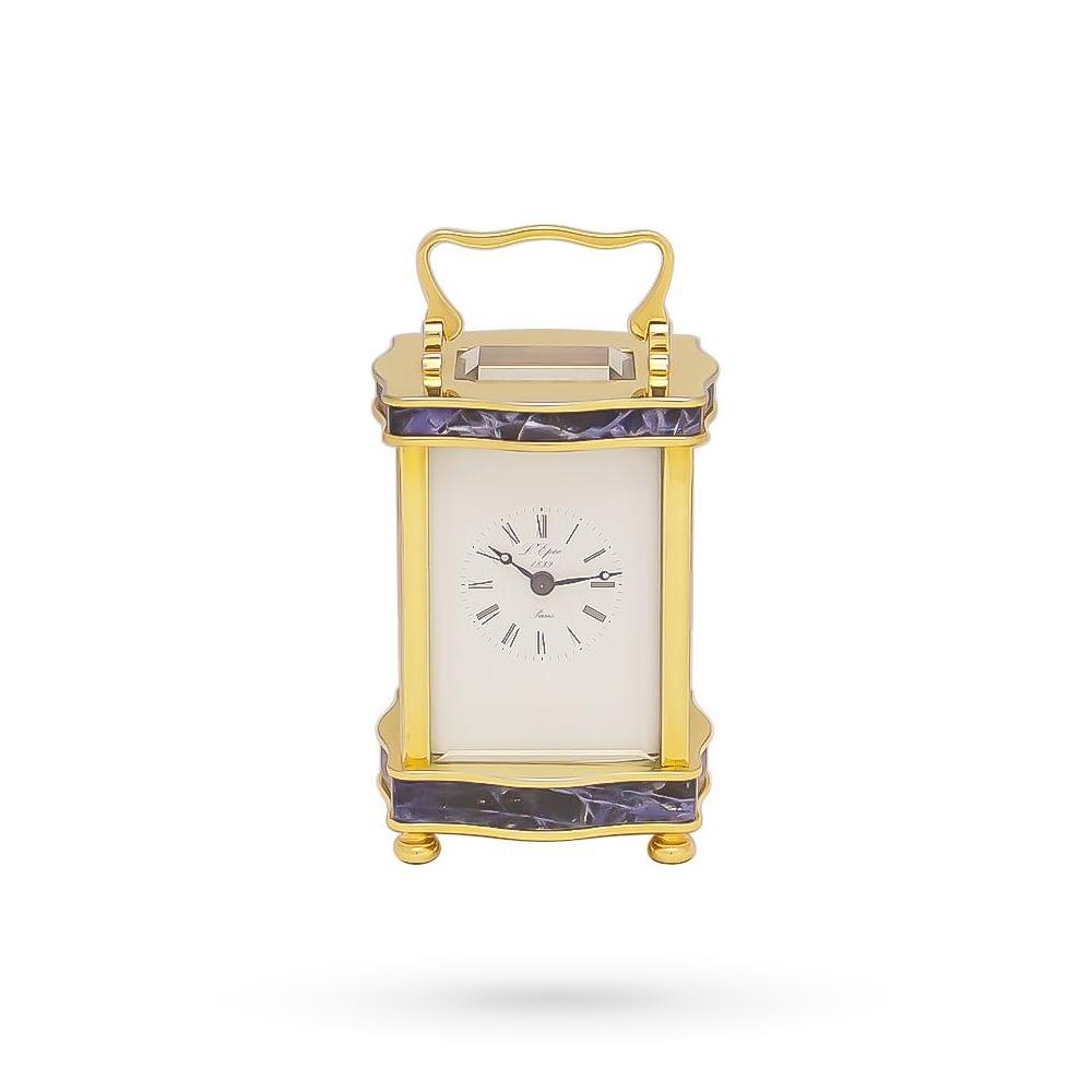 Clock L'Epee Doucine Miniatures in sodalite brass - L