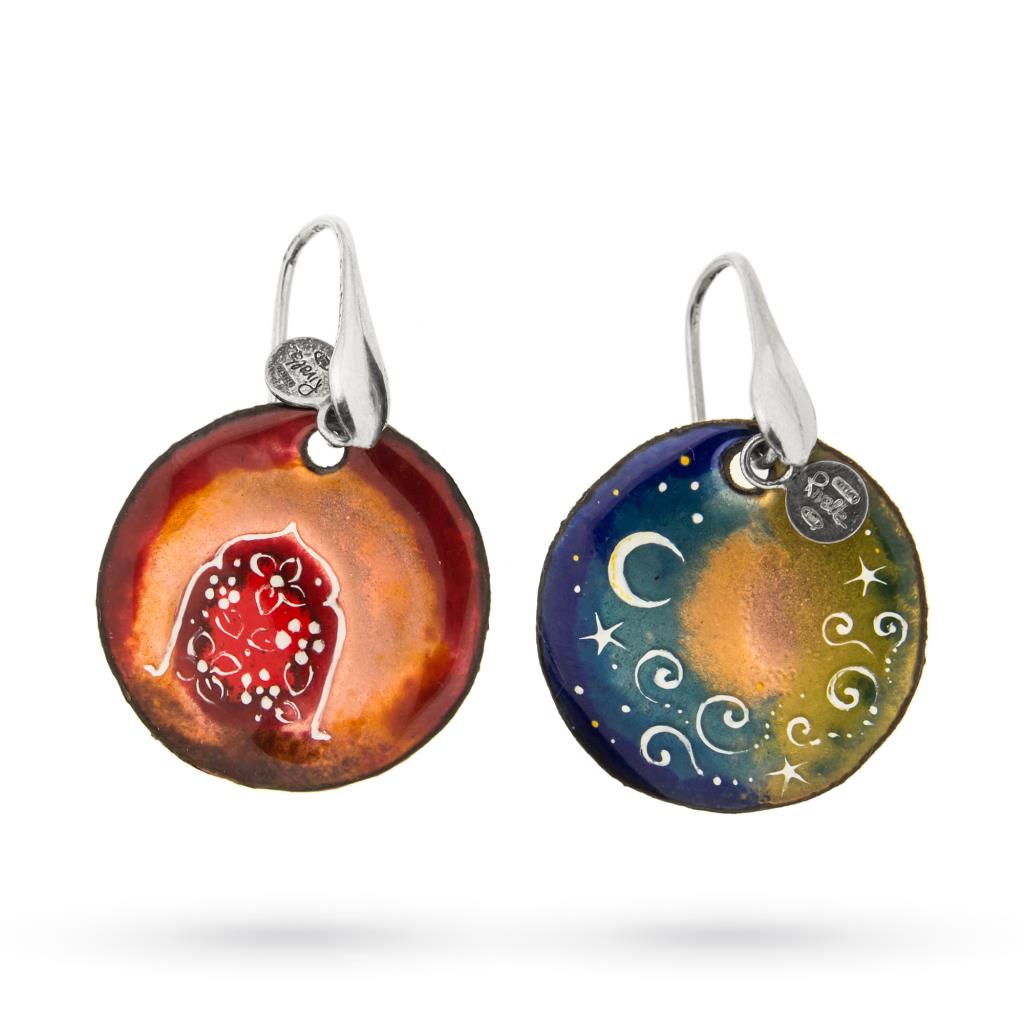 Different earrings Gabriella Rivalta Heart's Door and Sky Embroidery - GABRIELLA RIVALTA