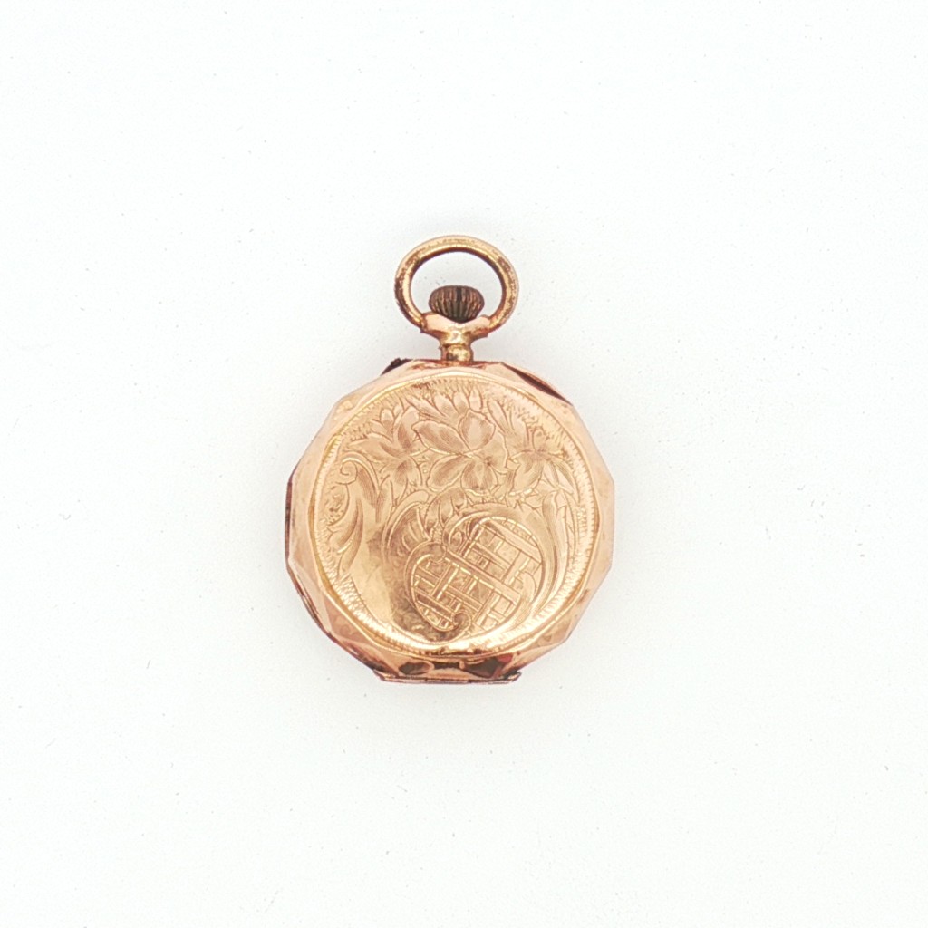 Orologio da tasca oro rosa 12kt Manuale 25 mm - 