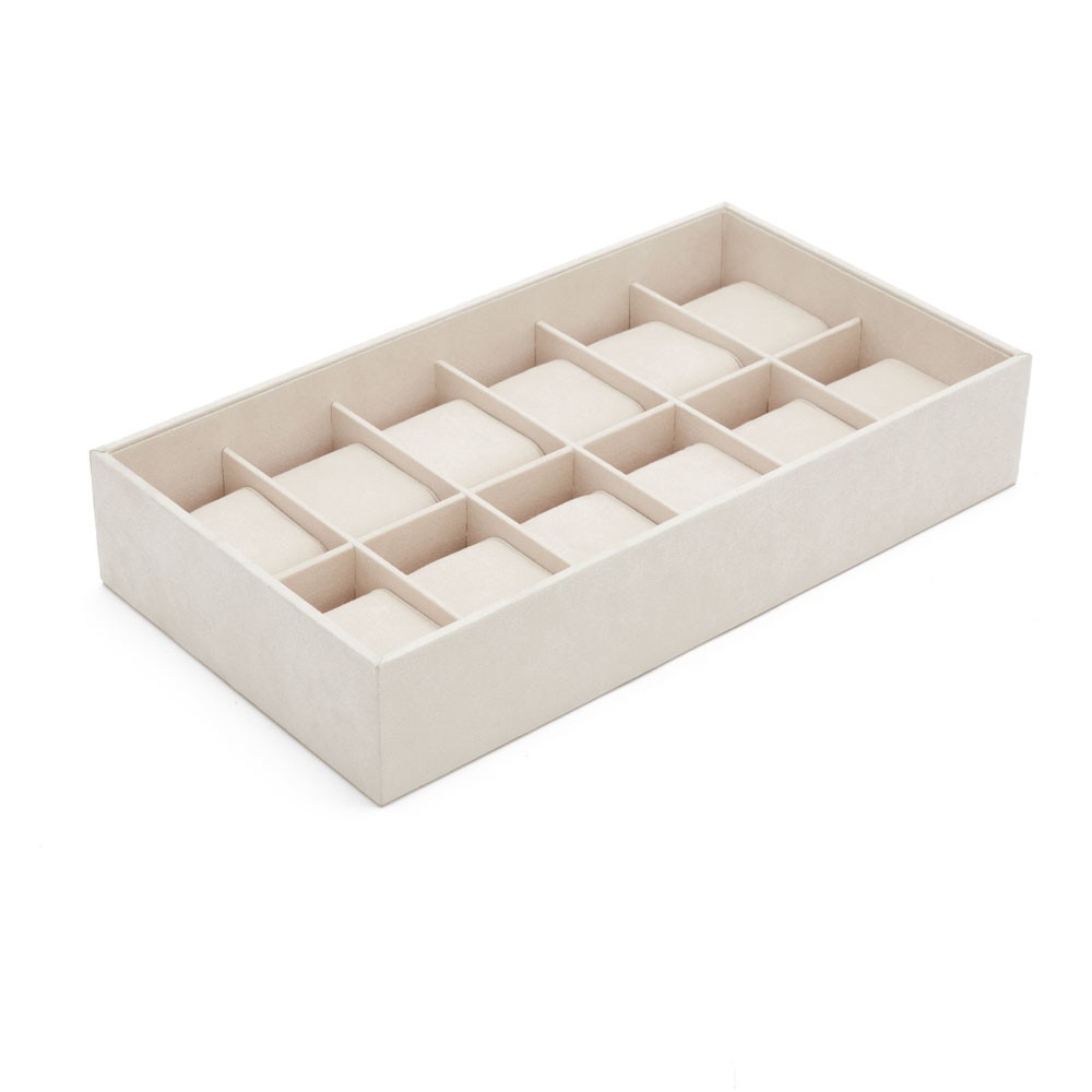 Wolf Vault 12 Piece Watch Tray Insert - Beige - WOLF