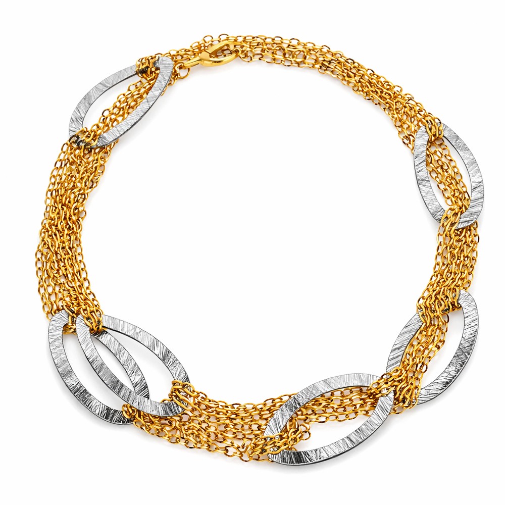 Collana stile chanel lunga con catene d