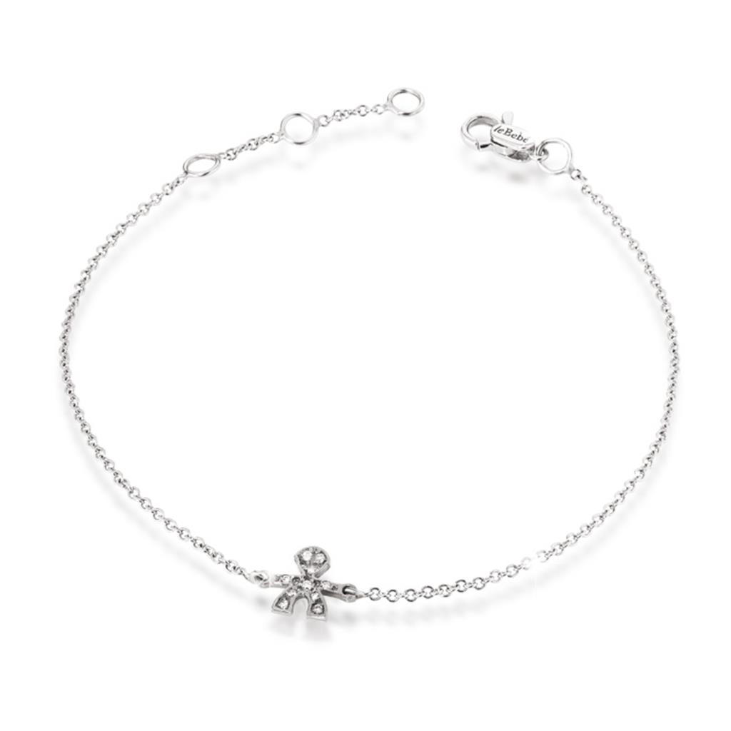  leBebe bracelet LBB339 18kt white gold boy and diamonds - LE BEBE