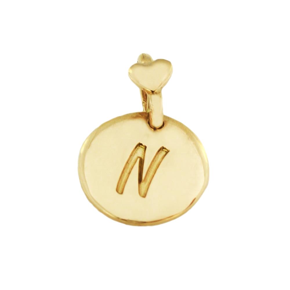 Letter N Dodo Mariani 9kt Gold Pendant - DODO MARIANI