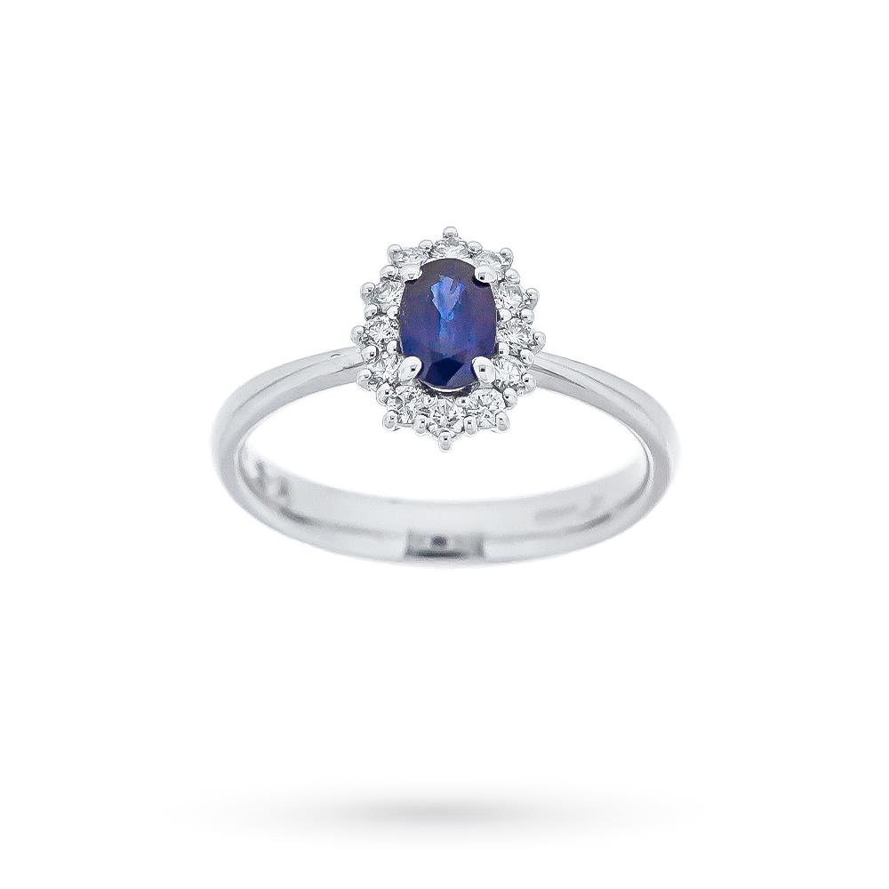 Oval sapphire ring 0.64ct diamonds 0.19ct Mirco Visconti - MIRCO VISCONTI