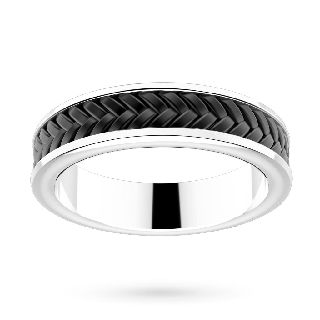 925 silver men's ring with weaving - ZANCAN