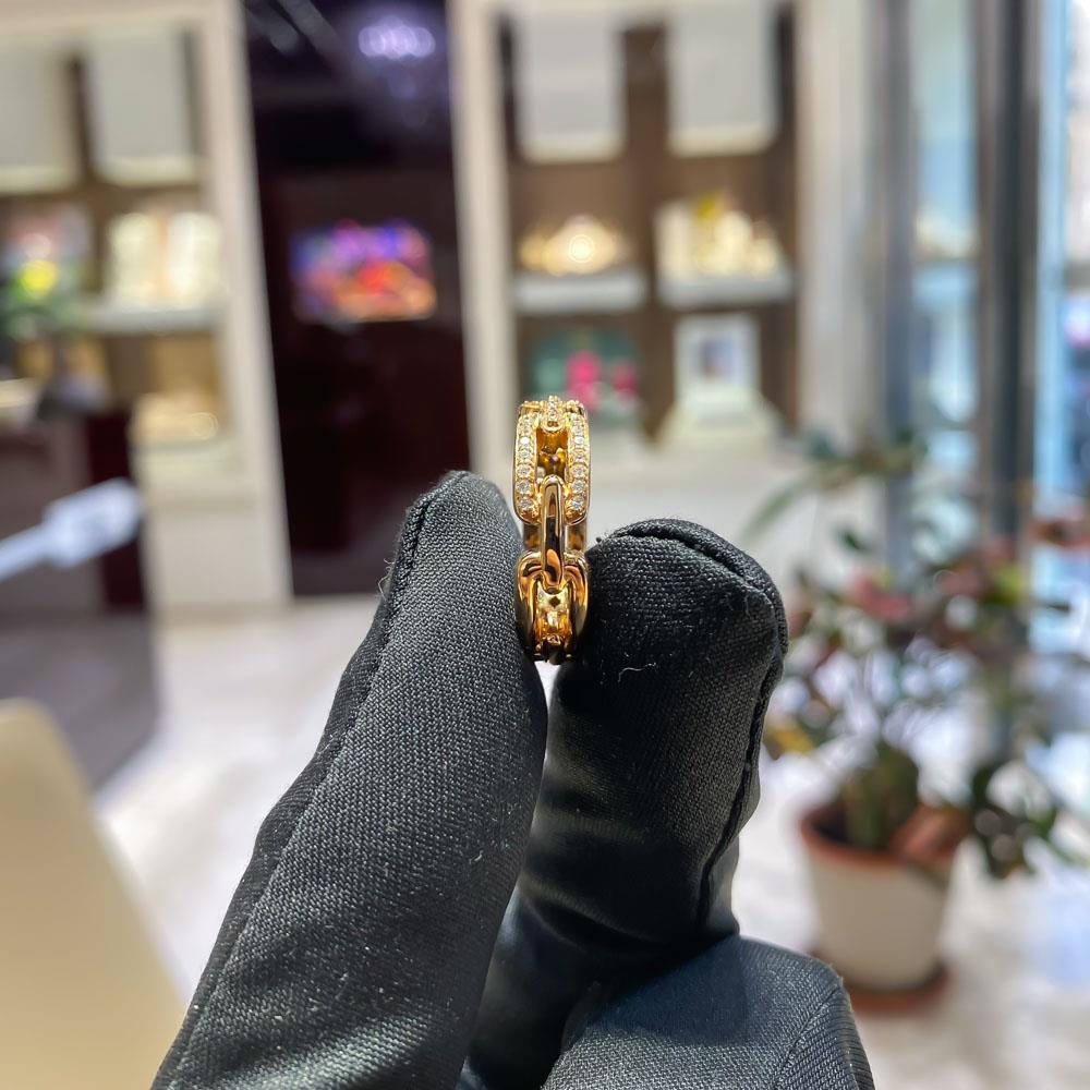  Anello catena oro rosa diamanti 0,37ct RFJewels - RF JEWELS