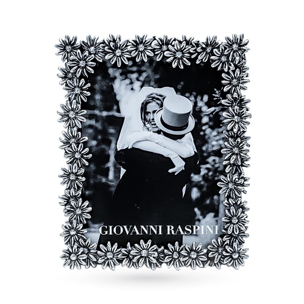 Silver photo frame Giovanni Raspini daisies 7x9cm - GIOVANNI RASPINI