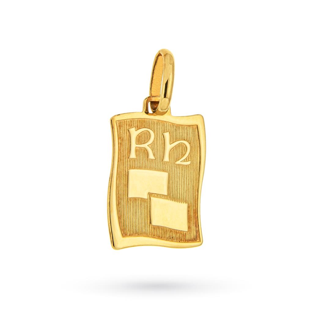 Ciondolo gruppo sanguigno oro giallo 18kt - 