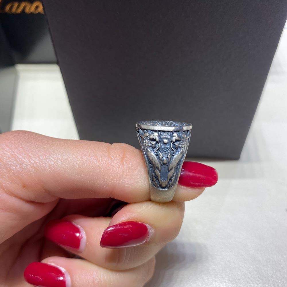  Anello uomo argento 925 drago - ZANCAN