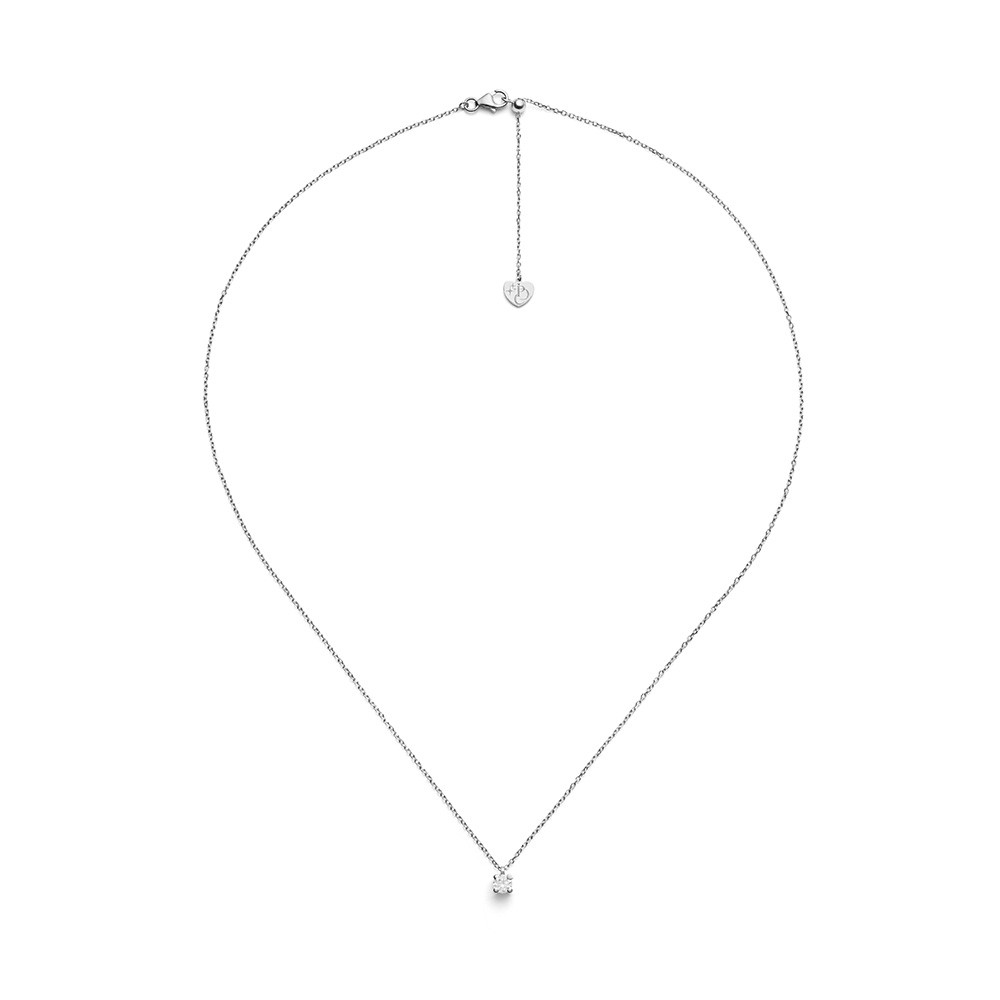  Girocollo punto luce valentino oro bianco griff cuore 0,20 ct - PER DIRTI CHE