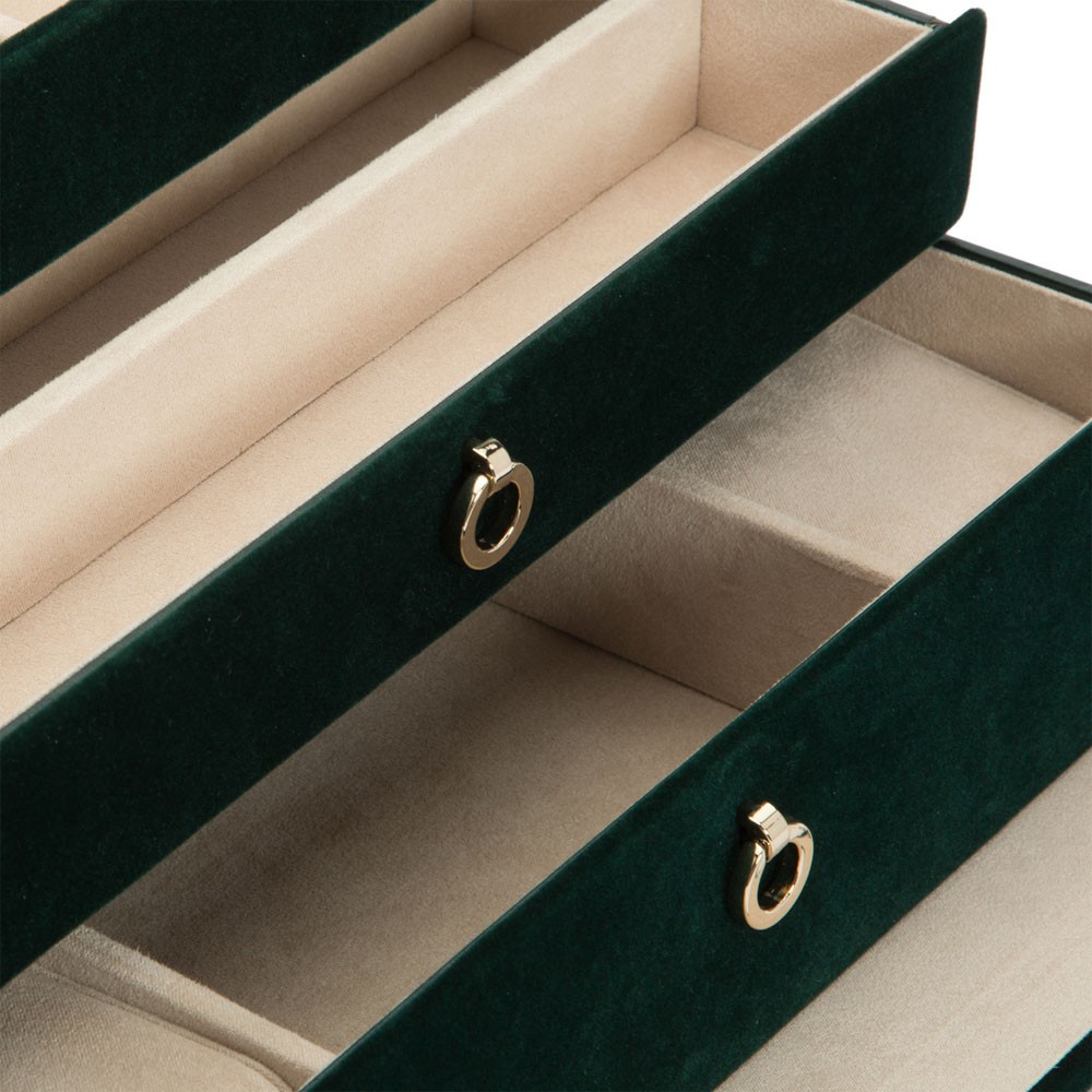  Wolf Medium Jewellery Box - Forest Green - WOLF