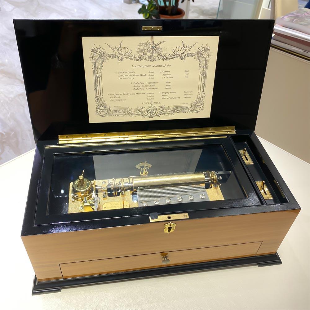  Carillon legno Reuge Music 5 rulli 15 melodie - REUGE MUSIC