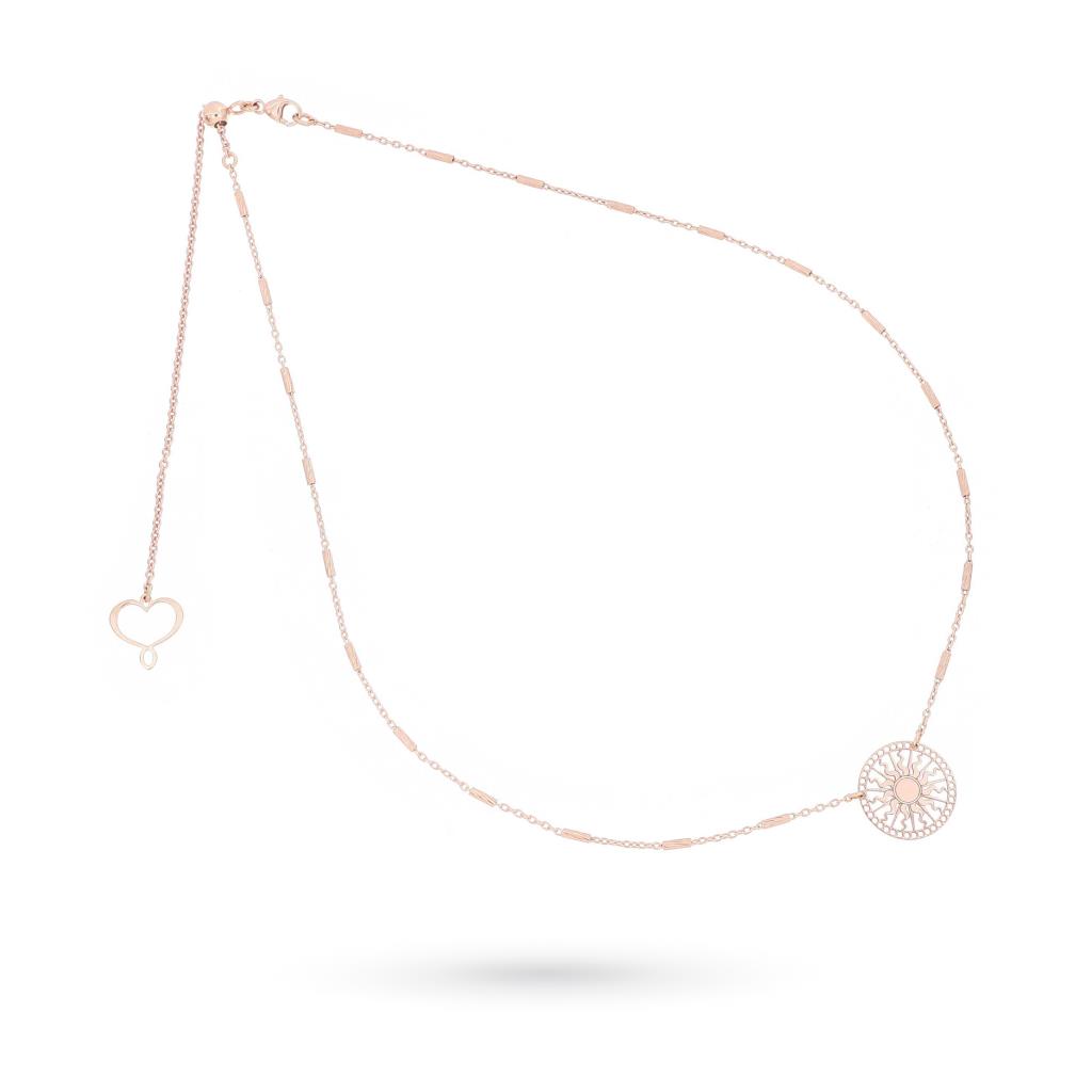 Necklace with sun pendant in rose gold - MAMAN ET SOPHIE