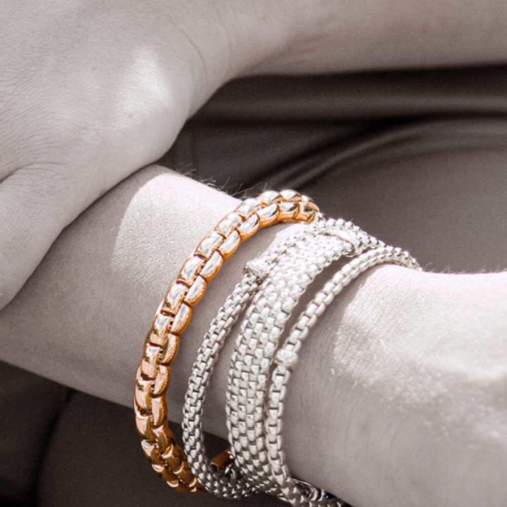 Bracciale Fope Eka 604B FlexIt oro rosa 18kt elastico - FOPE