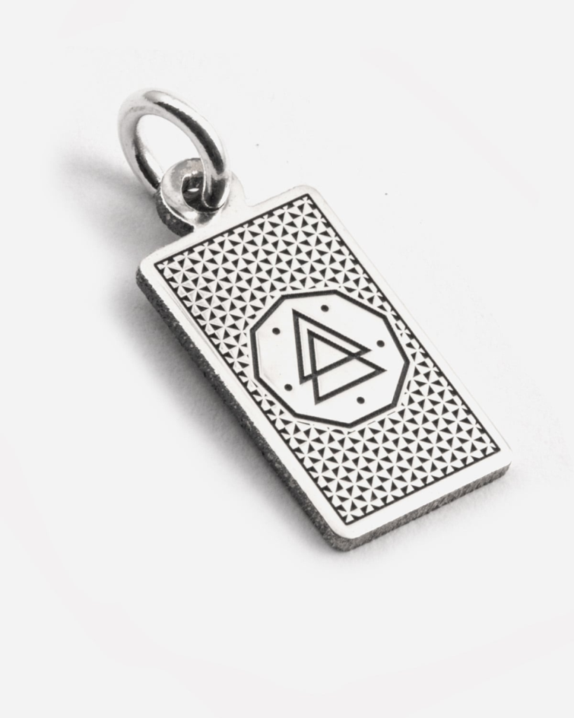 Ciondolo Carta Tarocchi Gli Amanti in argento 925 Grande - NOVE25