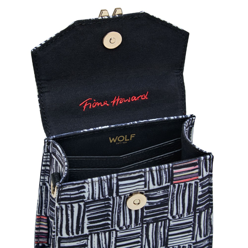  Wolf Small Bag with Electic Weave Print - Eclectic Weave Black - WOLF