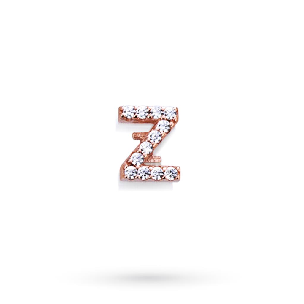 Componente lettera Z argento rosa zaffiri - MARCELLO PANE