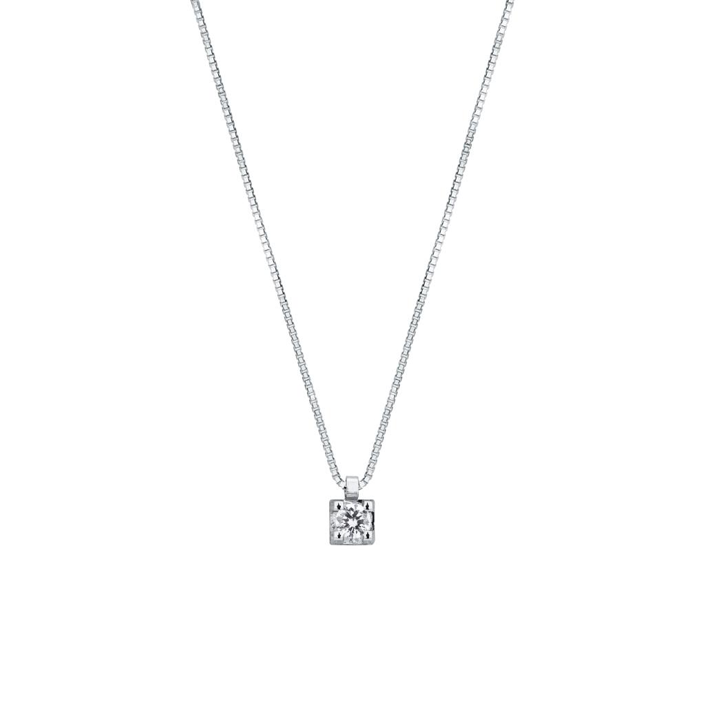 Girocollo con diamante 0,10ct in oro bianco Mirco Visconti - MIRCO VISCONTI