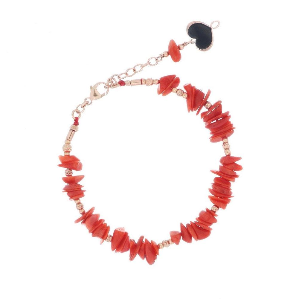 Bracciale argento con coralli rossi - MAMAN ET SOPHIE