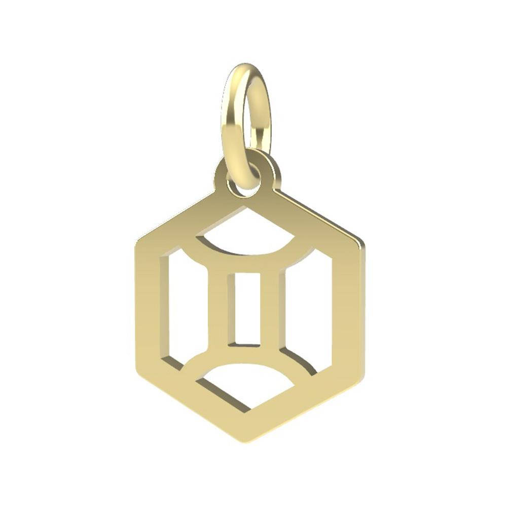 Ciondolo segno zodiacale Gemelli oro giallo 18kt Dedie - DEDIE