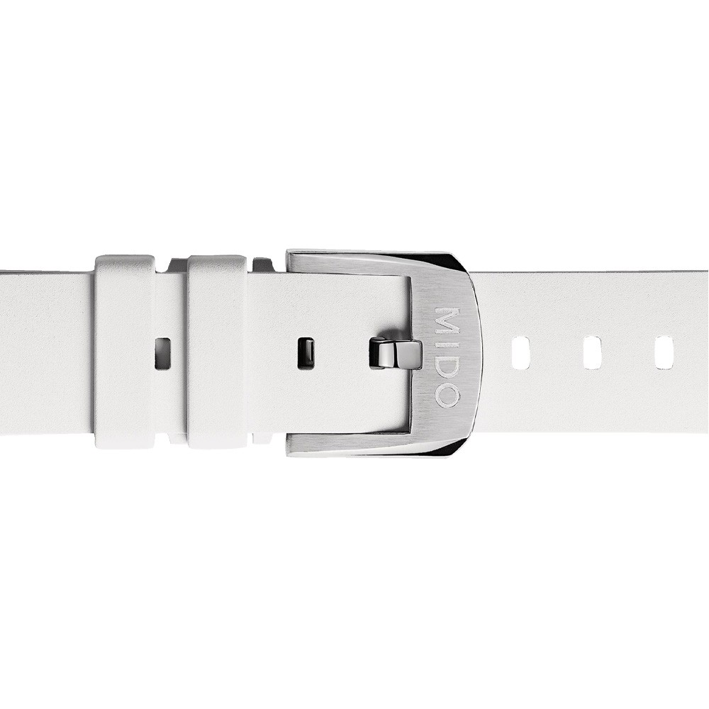 Cinturino Mido Multifort TV 35 gomma bianco 18mm - MIDO