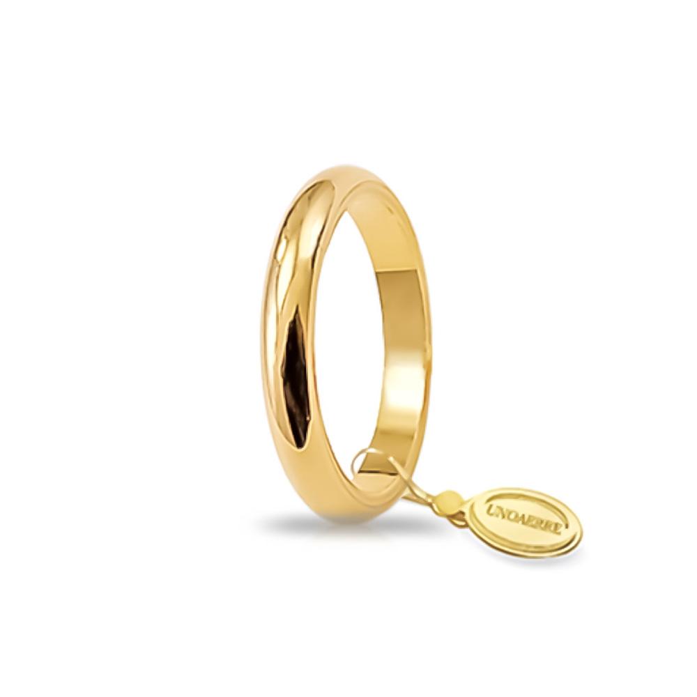 Fede Francesina in oro giallo Gr 4,00 - Mm 2,85 Misura 20 - UNOAERRE