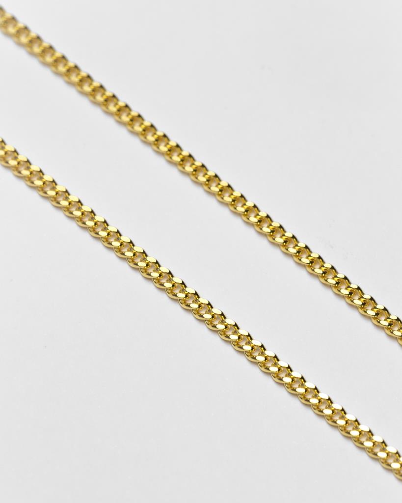 Nove25 shiny golden silver curb necklace - NOVE25