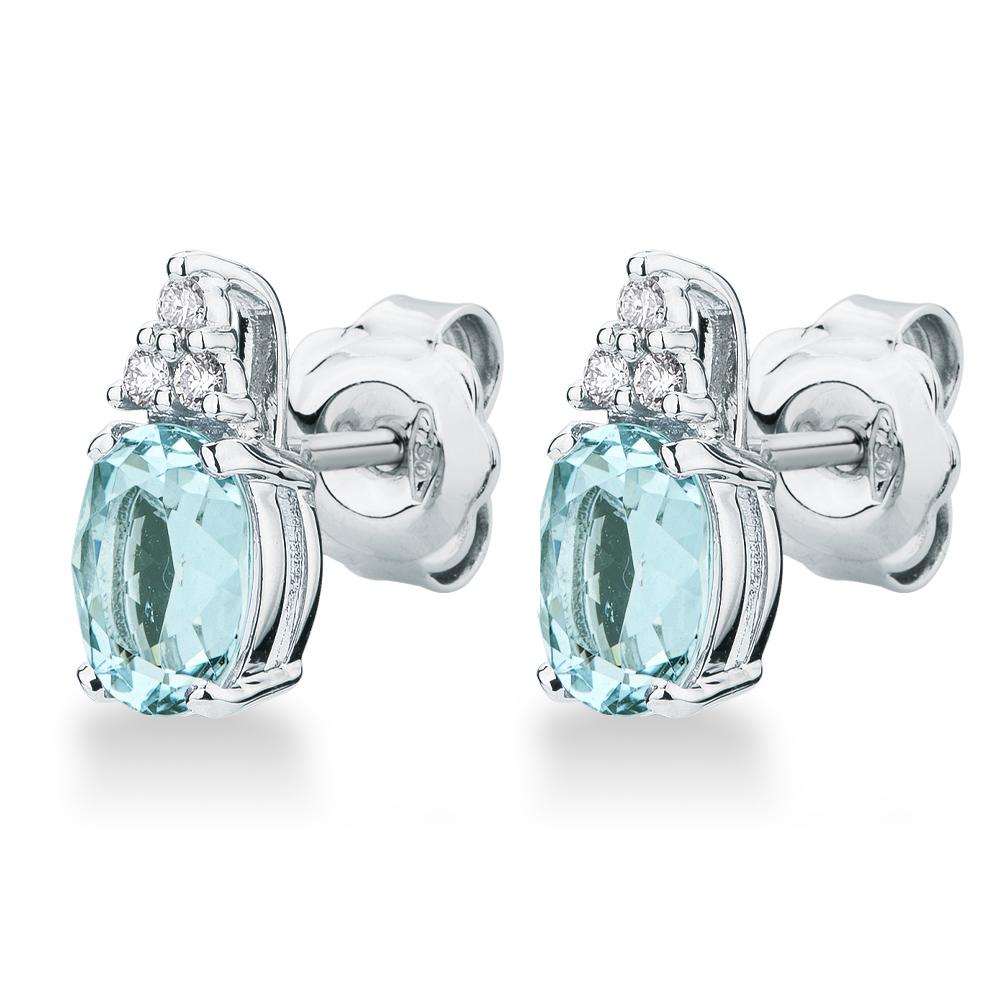  Orecchini acquamarine ovali 2,42ct diamanti 0,09ct Mirco Visconti - MIRCO VISCONTI