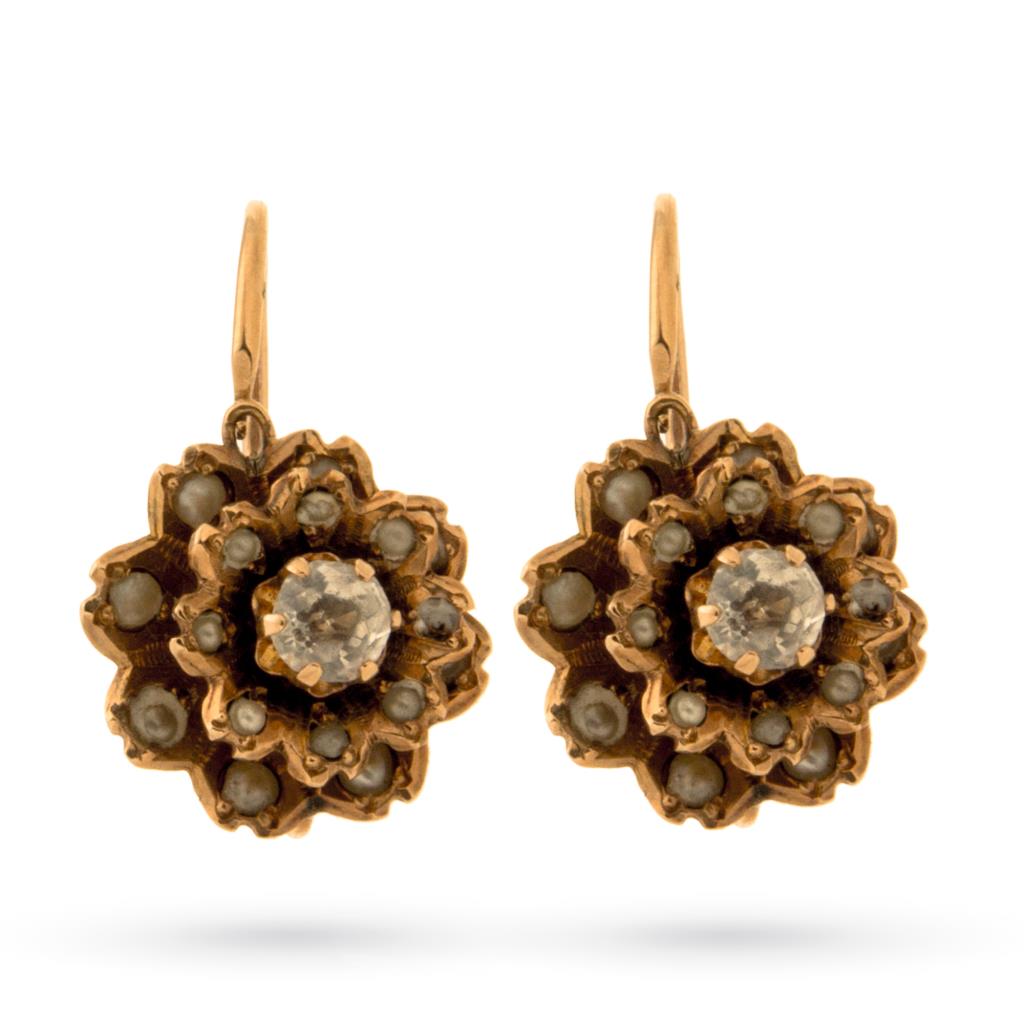 Orecchini A Perno In Oro 9kt Con Porcellino – Gialli, A Farfalla, 0,7x0,6 Cm, Simpatici E Brillanti