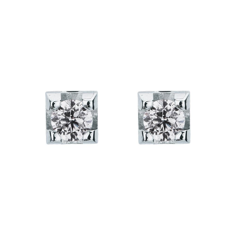 Solitaire diamond stud earrings Mirco Visconti HP22 - MIRCO VISCONTI