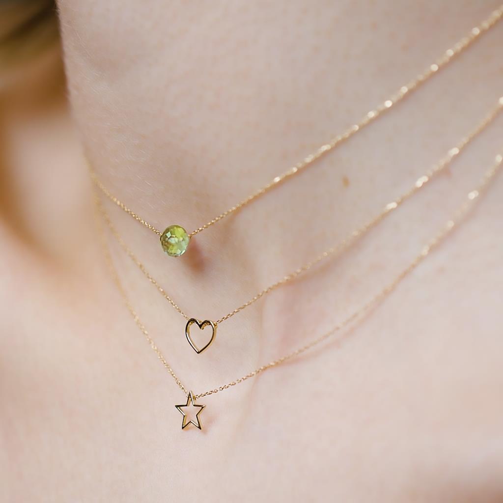 Girocollo peridoto verde 18kt Maman et Sophie GCSSO1PR - MAMAN ET SOPHIE