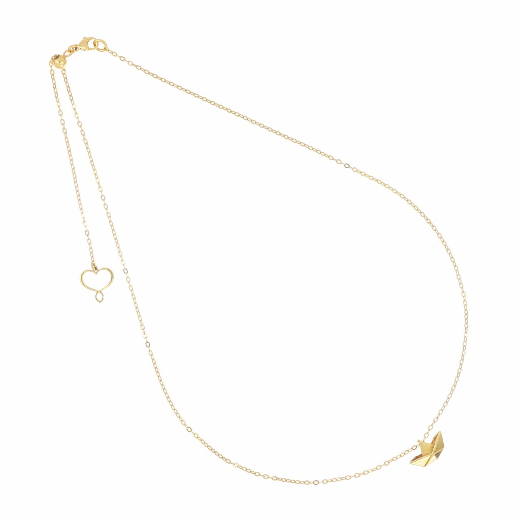 Maman et Sophie GHVIABA Travel Necklace in 925 Silver with Gold Plated Finish - MAMAN ET SOPHIE