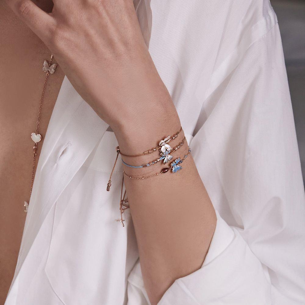 Blue butterfly mix wire bracelet Maman et Sophie BFFARX5 - MAMAN ET SOPHIE