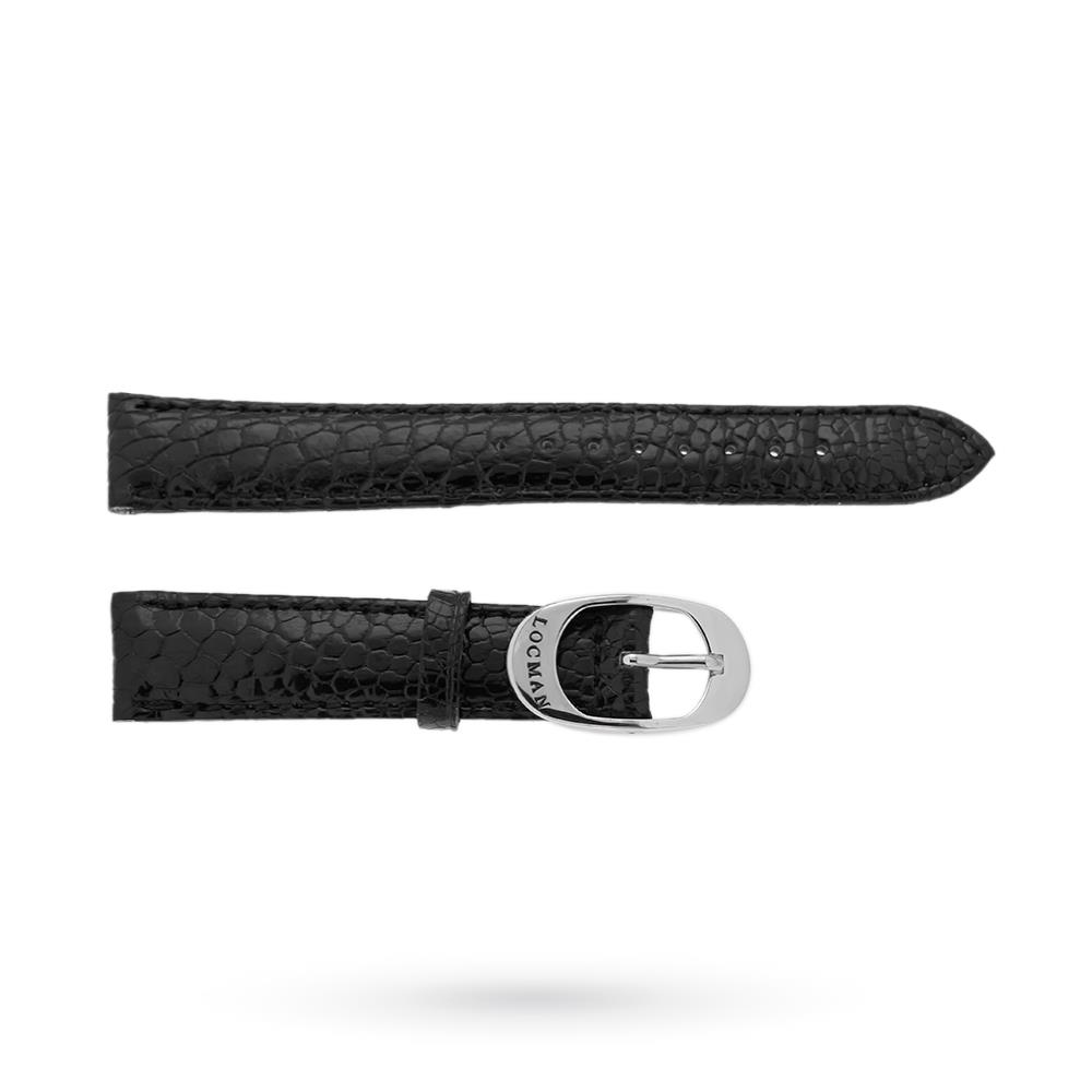 Cinturino originale Locman struzzo nero 16-14mm - LOCMAN