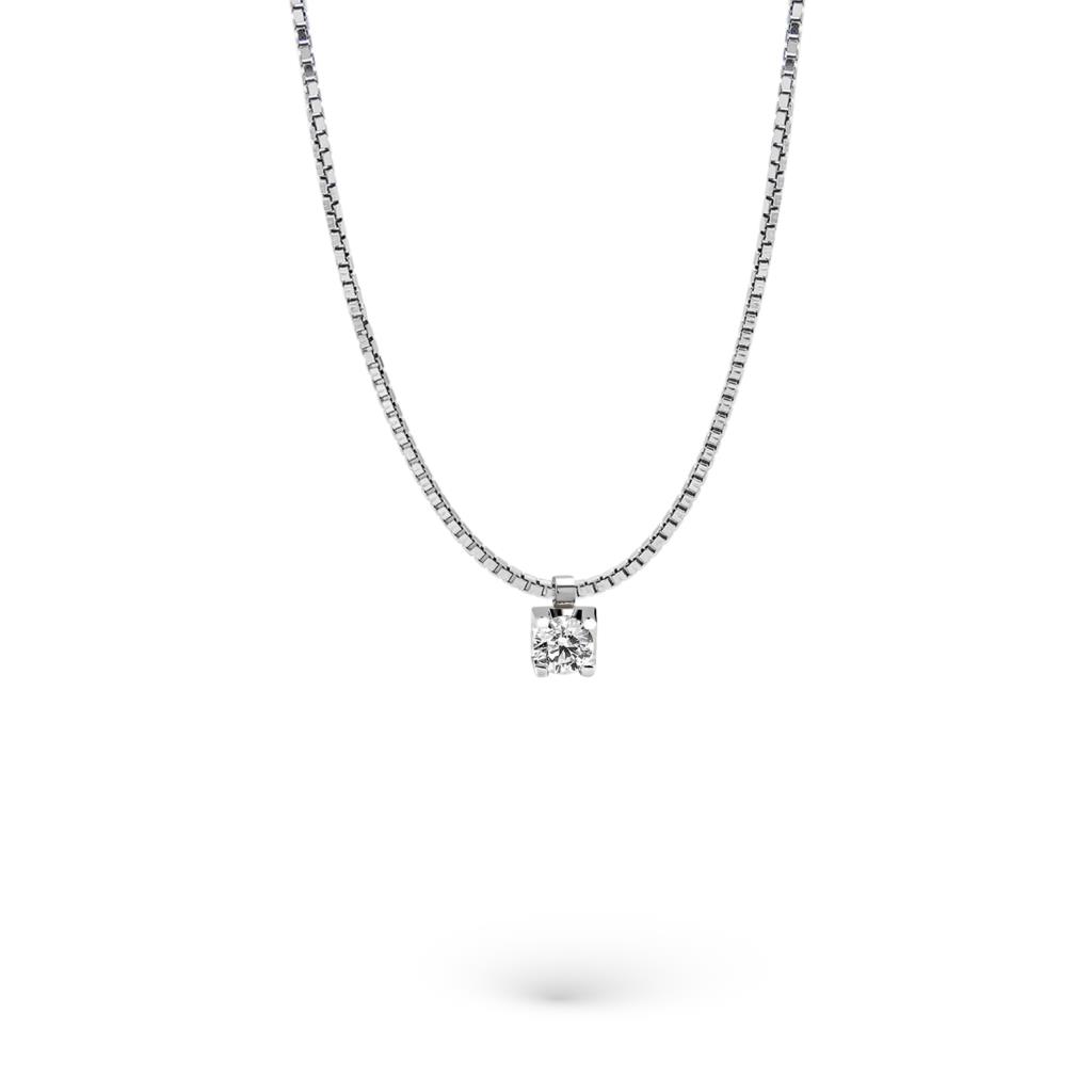 Necklace with solitaire diamond 0,08ct - MIRCO VISCONTI