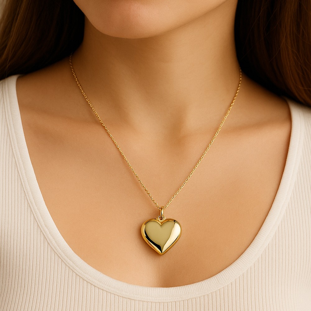 Shiny boxed heart pendant, length 20x20 mm - LUSSO ITALIANO