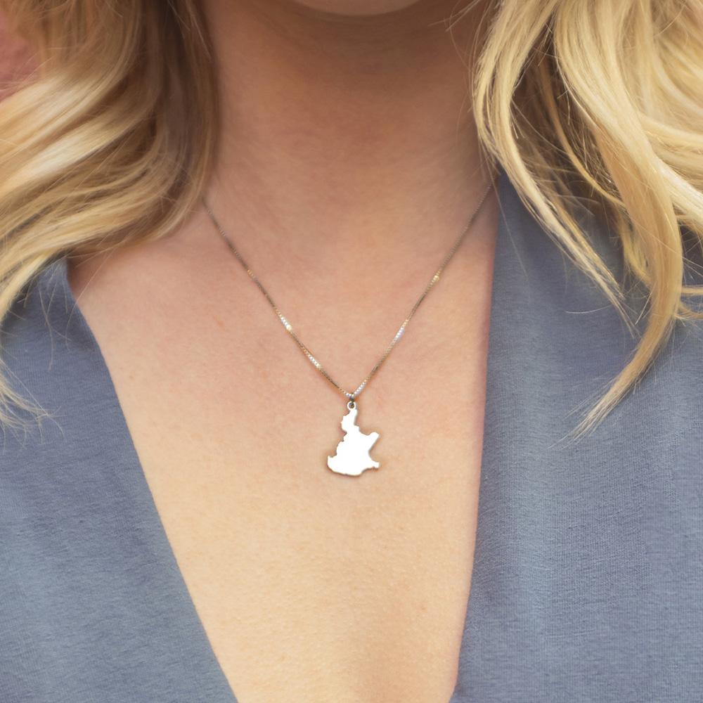  Ciondolo regione Lazio in argento 925 - CICALA